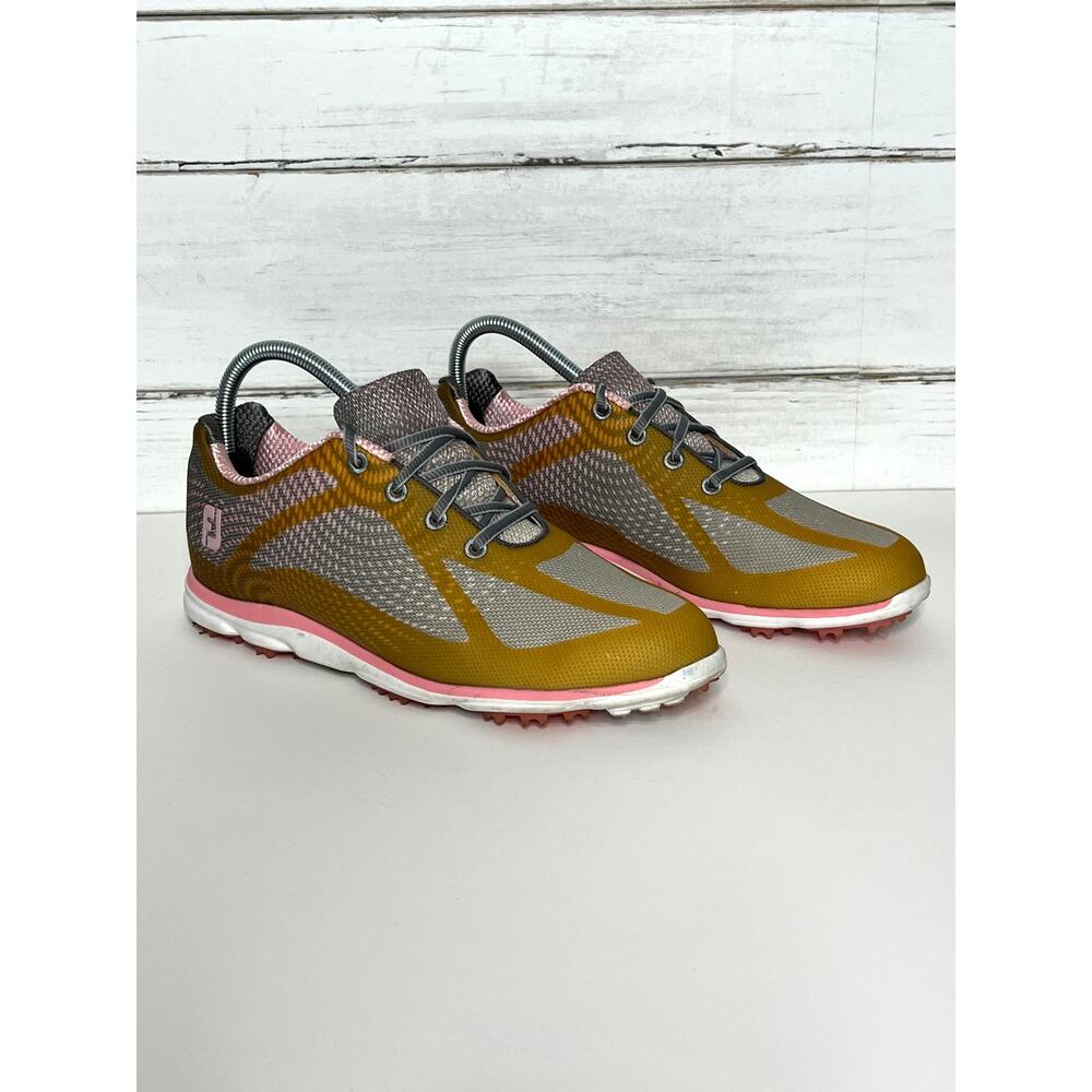 FootJoy Flex XP Spikeless Golf Shoes Size Size 10 Gray Pink Waterproof